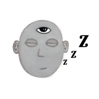 The Spiritual Capture mascot — the sleeping face with one eye open, symbol of the Physi-Tual genre at physi-tualcapital.com